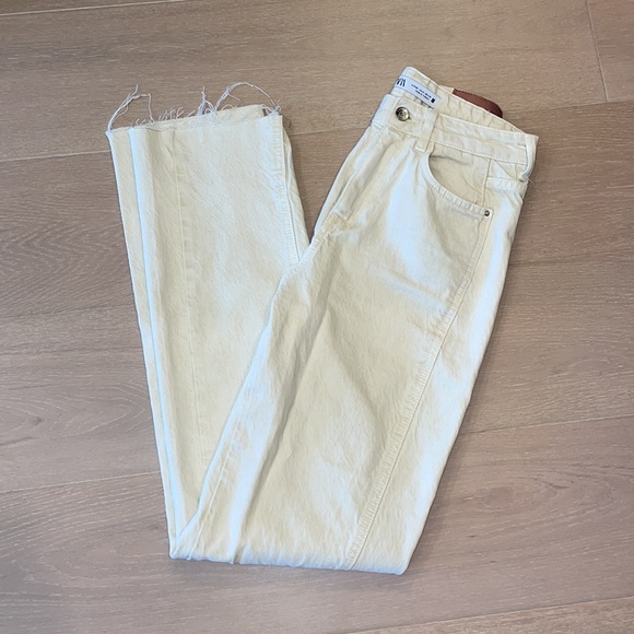 Zara Jeans Zara Cream Color Jeans Poshmark